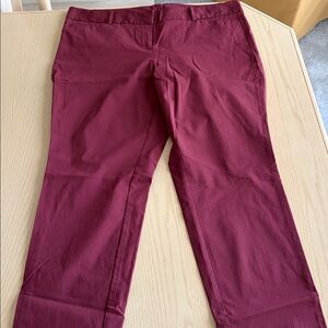 Women's Burgundy Ankle Pants